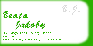 beata jakoby business card